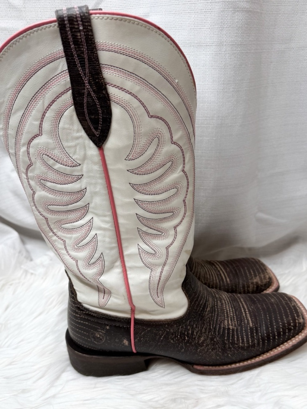 Ariat Circuit Shiloh Western Boots Womens Size 9 Distressed Brown Square Toe - Picture 3 of 8